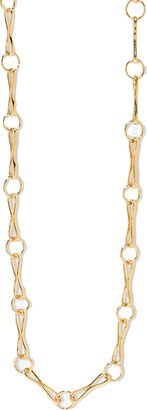 20 Inch Large Circle Link Handmade Chain Yellow Gold Necklace