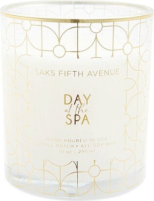 Saks Fifth Avenue Made in Italy Saks Fifth Avenue Eucalyptus Glass Gold Foil Candle