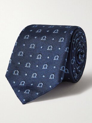 7cm Logo-Embroidered Silk-Faille Tie