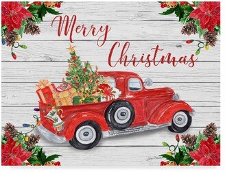 Jean Plout 'Vintage Red Truck Christmas' Canvas Art - 32