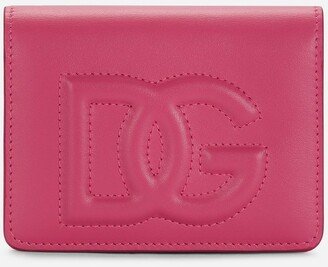 Calfskin wallet with logo