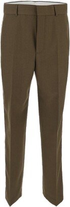 Tape-Detailed Mid-Rise Tailored Trousers