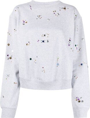 Embellished Crewneck Sweatshirt-AB