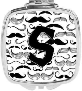 CJ2009-SSCM Letter S Moustache Initial Compact Mirror