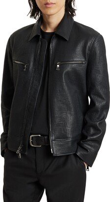 Tilden Embossed Leather Jacket