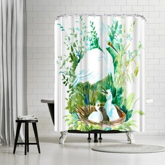 71 x 74 Shower Curtain, Heron 1 by Suren Nersisyan