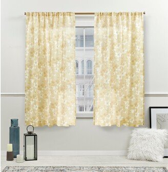 Dara Light Filtering Semi Sheer Rod Pocket Curtain Panel Pair