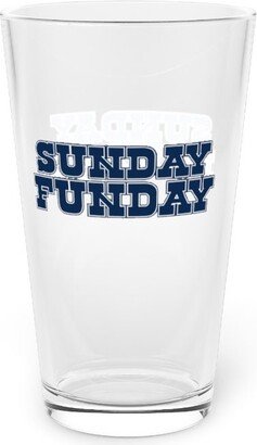 Cowboy 16 Oz Pint Glass | Sunday Funday Dallas Football Sports Barware - Tailgate Drinkware Man Cave Essentials