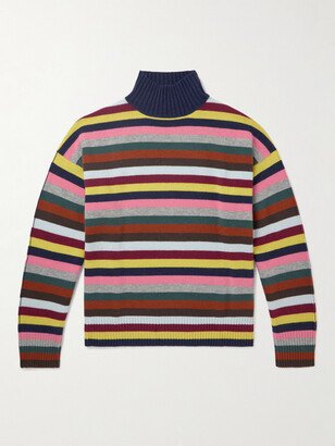 Striped Wool and Cashmere-Blend Rollneck Sweater