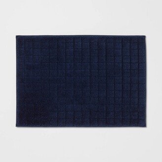 Velveteen Grid Memory Foam Bath Rug