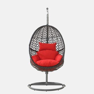 Patio PE Rattan Swing Chair With Stand-AA