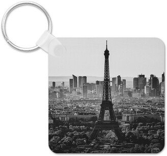 Key Chains: Vintage Paris Key Ring, Square, Multicolor