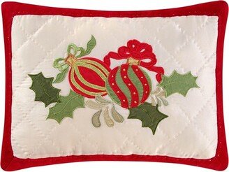 12 x 16 Holiday Ornaments Quilted Pillow