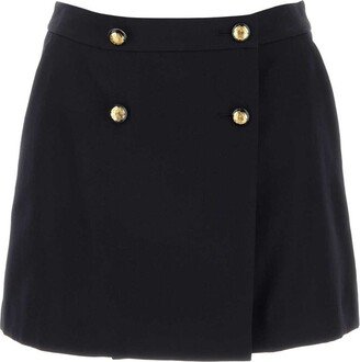 Buttoned Mini Skirt
