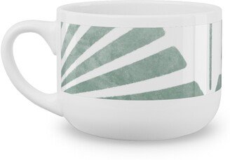 Mugs: Laguna - Green Latte Mug, White, 25Oz, Green