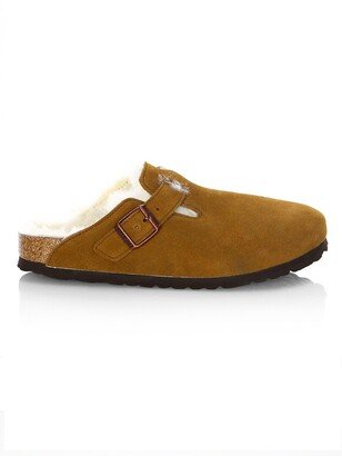 Boston Shearling-Lined Suede Clogs