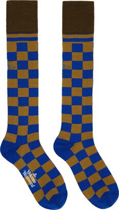 Blue Check Socks