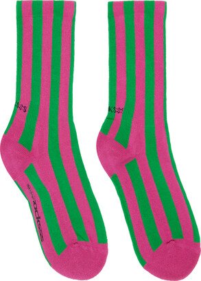 SOCKSSS Two-Pack Pink & Green Socks