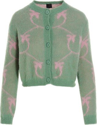 Logon Intarsia Knitted Lavant Cardigan