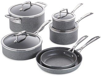 10-Piece Hard-Anodized Nonstick Cookware Aluminium Set