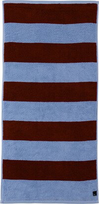 Blue & Burgundy Frotte Hand Towel