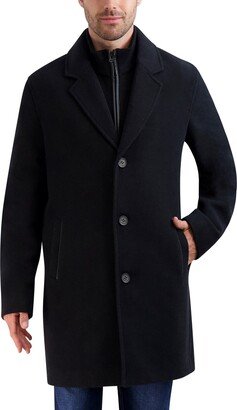 Ribbed Bib Wool Blend Coat