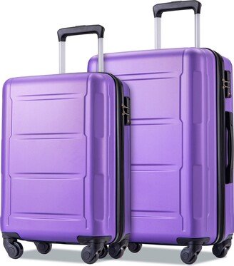 EDWINRAY Luggage Sets 2 Piece Carry on Luggage Suitcase Set of 2, Expandable Hard Case Spinner Luggage with TSA Lock-AB