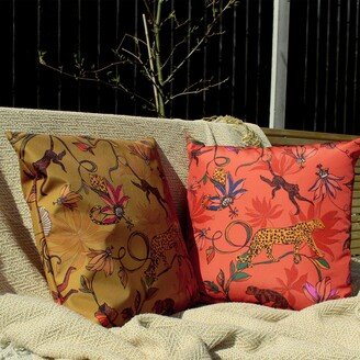 Dunelm Wildlife Orange Outdoor Cushion Orange