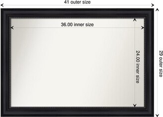 Non-Beveled Wall Mirror - Astor Black Frame