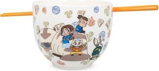 Surreal Entertainment Avatar: The Last Airbender Japanese Dinner Set | 18-Ounce Ramen Bowl, Chopsticks