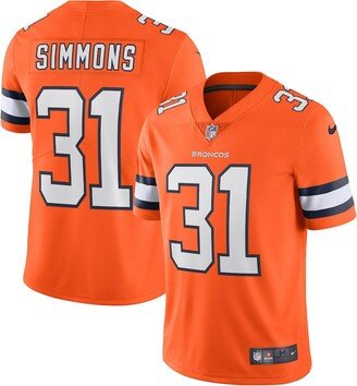 Men's Justin Simmons Orange Denver Broncos Alternate Vapor Limited Jersey