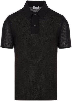 Straight Hem Polo Shirt-AA