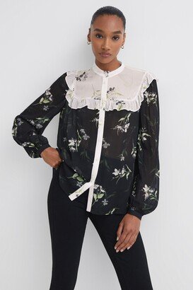 Florere Sheer Floral Blouse