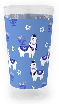 Outdoor Pint Glasses: Llamakah - Blue Outdoor Pint Glass, Blue