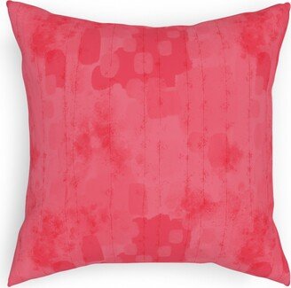 Outdoor Pillows: Watermelon Grunge - Pink Outdoor Pillow, 18X18, Single Sided, Pink