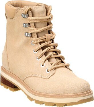 Lennox Lace-Up Stacked Suede Boot