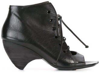 Structured Lace-Up Ankle Boots