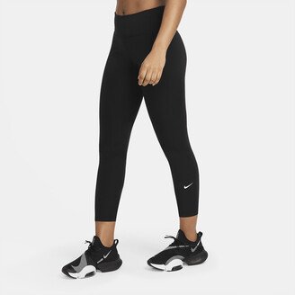 Women's One Mid-Rise Crop Leggings in Black