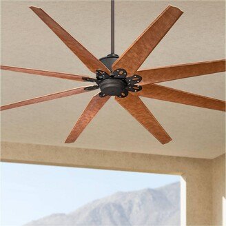 Casa Vieja 72 Predator Industrial Rustic Farmhouse Indoor Outdoor Ceiling Fan with Remote Control English Bronze Cherry Damp Rated for Patio Exterior House Home