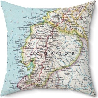 Ecuador Map Pillow - Gift Wedding Housewarming Throw