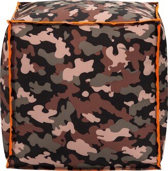 Green Cube Camo Ottoman Bag