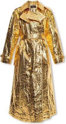 Metallic Effect Trench Coat