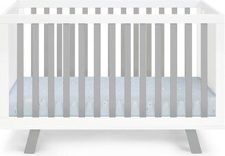 Gray and White Solid and Manufactured Wood Standard Three In One Convertible Crib - 54