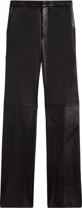 Straight-Leg Leather Trousers-AP