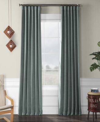 Exclusive Fabrics Furnishings Blackout Linen Curtain Panels