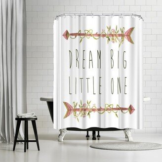 71 x 74 Shower Curtain, Dream Big Little One Watercolor Arrows by Samantha Ranlet