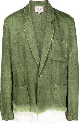 Single-Breasted Linen Blazer-AD