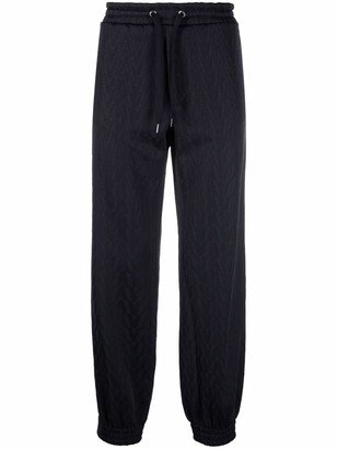 Optical Valentino jacquard track pants