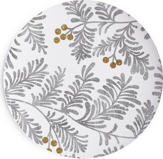 Salad Plates: Winter Branches Salad Plate, Gray