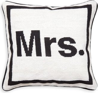 Mrs. Needlepoint Throw Pillow